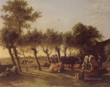 Animal Painting - Granja Paulus Potter cerca de La Haya 1647 toros